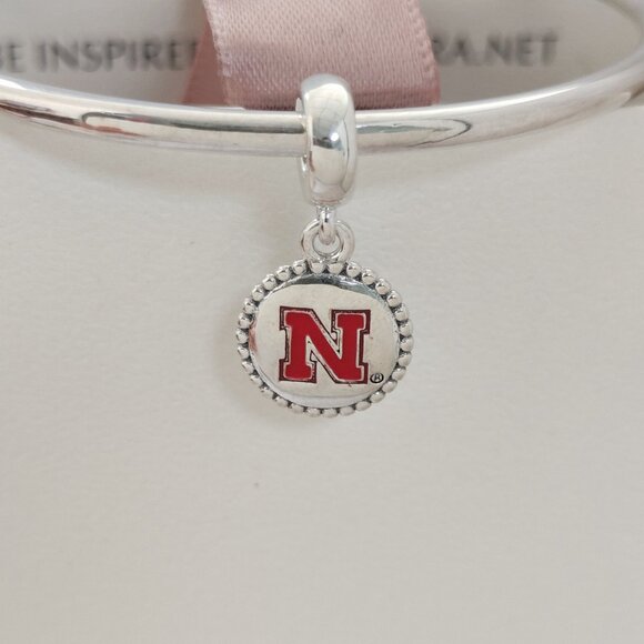 Pandora University of Nebraska Exclusive Dangle Charm S925 Silver with box - Picture 3 of 6